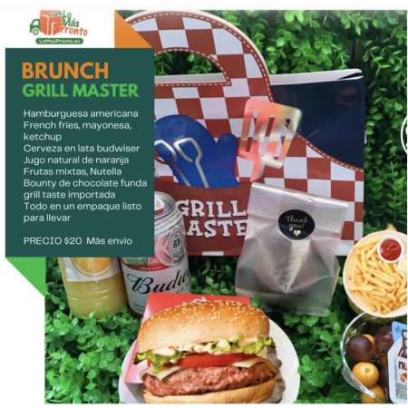 Brunch Grill Master desayuno sorpresa a domicilio en Quito y Los Valles